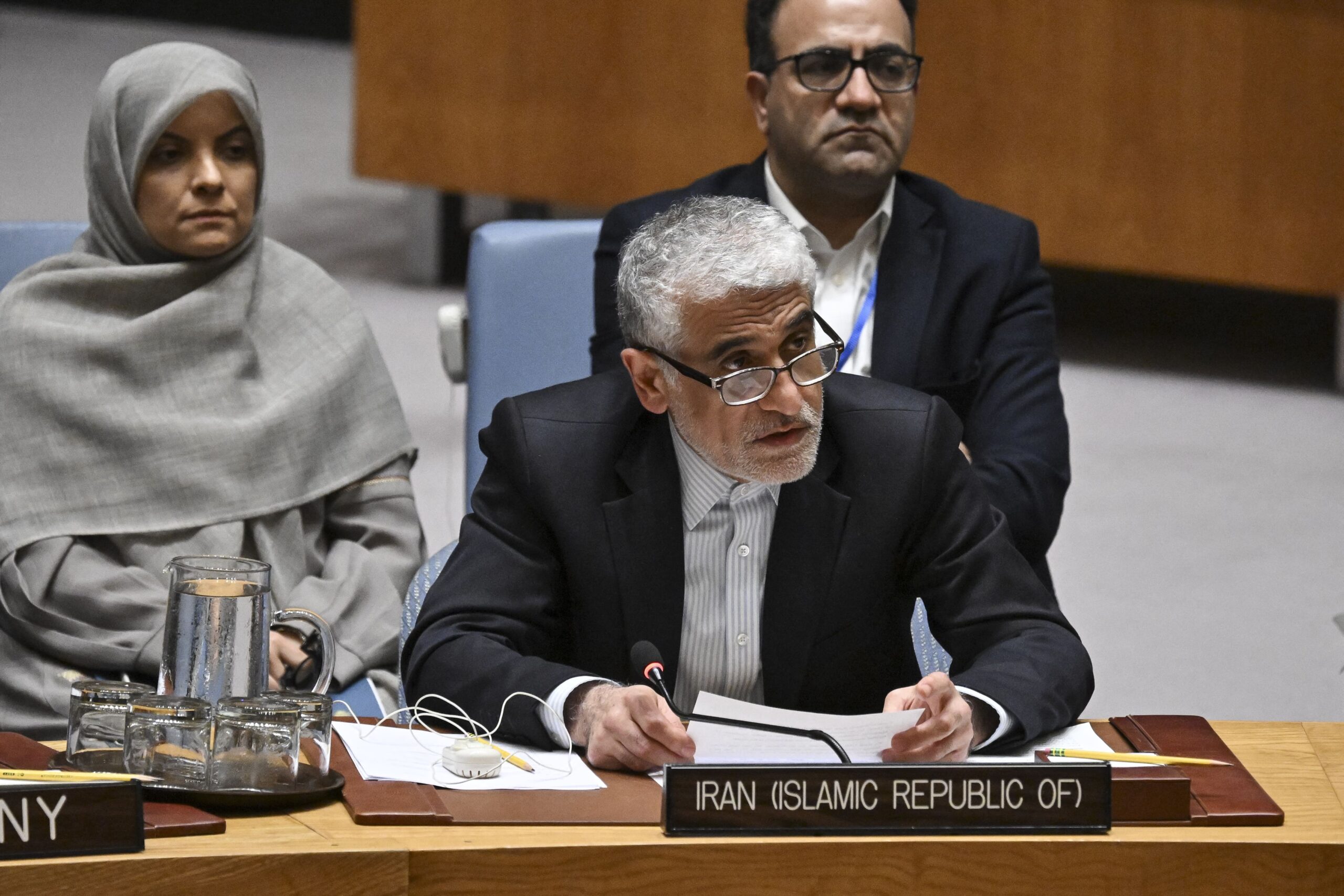 Amir Saeed Iravani speaks at the UN