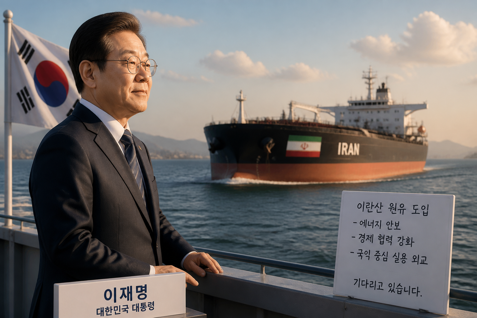 Lee Jae Myung is waiting for a ship with oil from Iran
