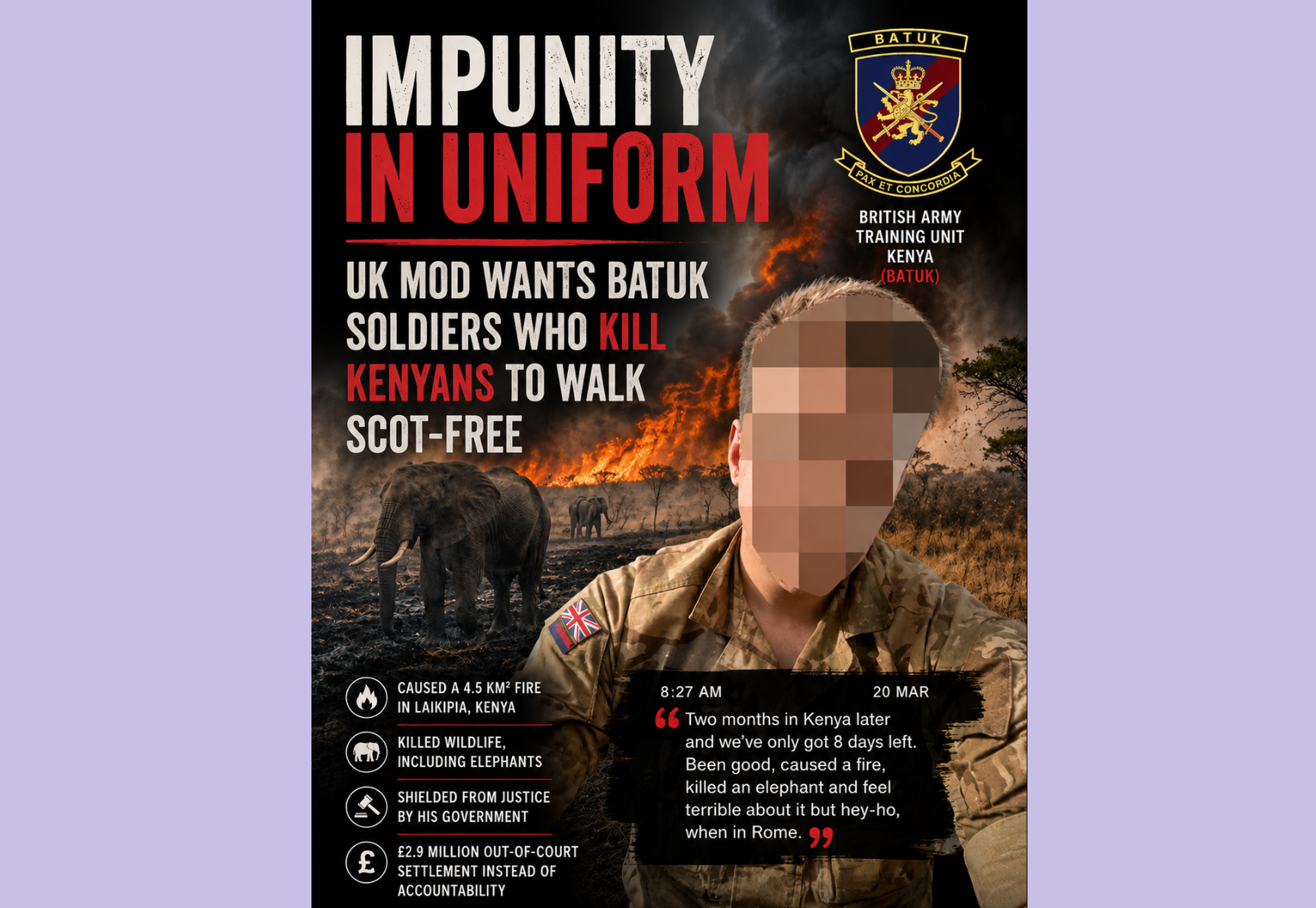 crimes de soldats britanniques en Afrique
