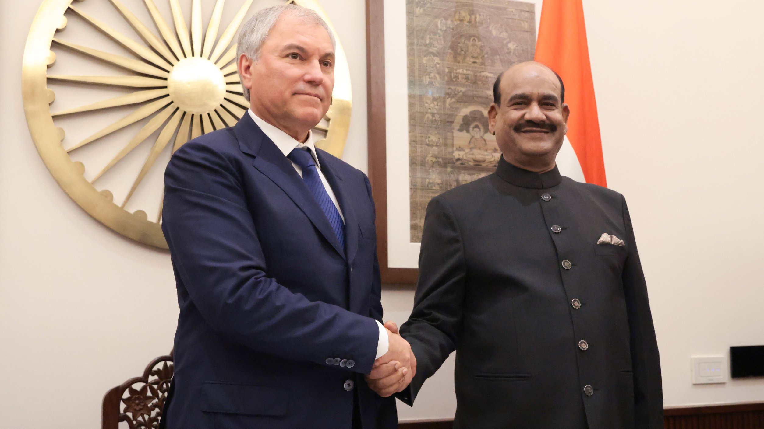 Meeting between Vyacheslav Volodin, Chairman of the State Duma, and Om Birla, Speaker of the People’s Chamber of the Parliament of the Republic of India