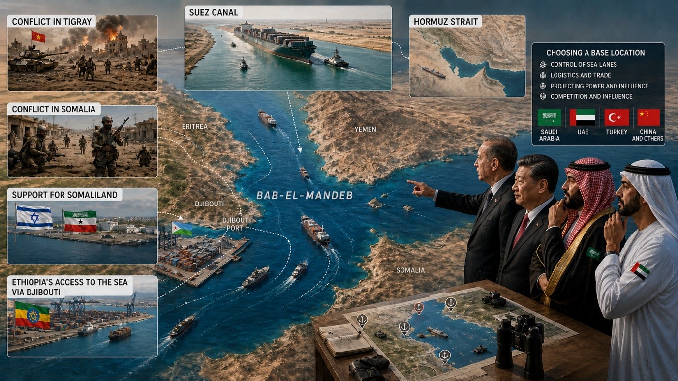 The geopolitical situation around the Bab-el-Mandeb Strait