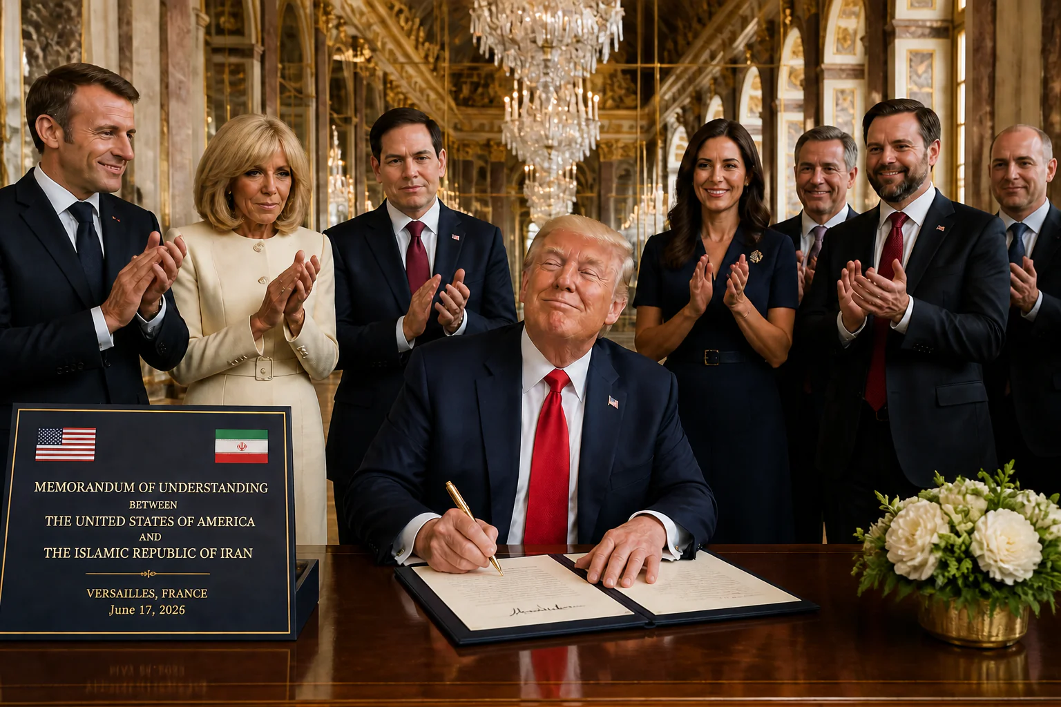 覚書に署名したアメリカとイラン